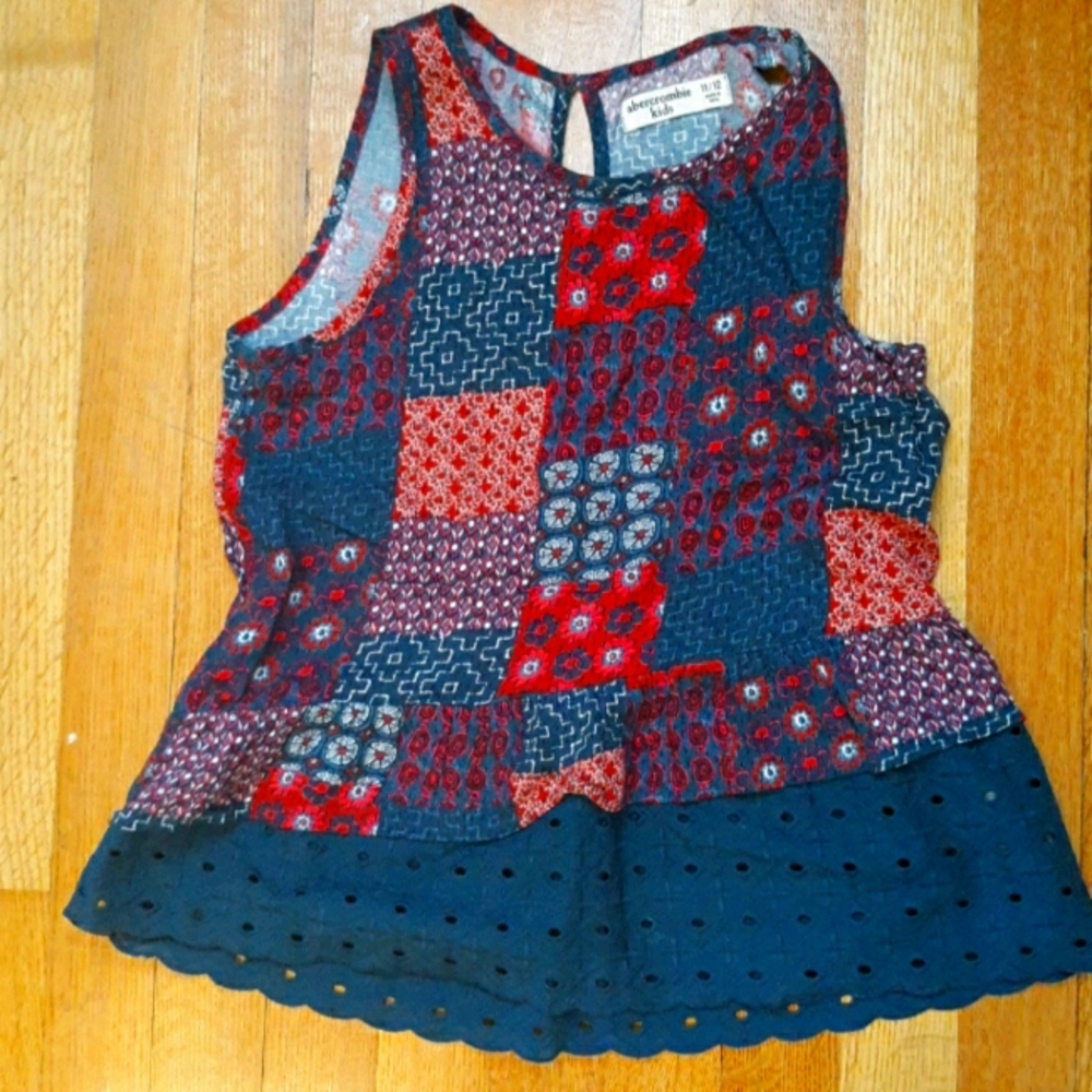 Abercrombie Kids pattern ruffle top
